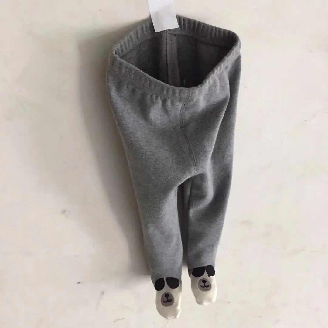 Весна осень милый рисунок медведя для мальчика Детские хлопковые леггинсы с