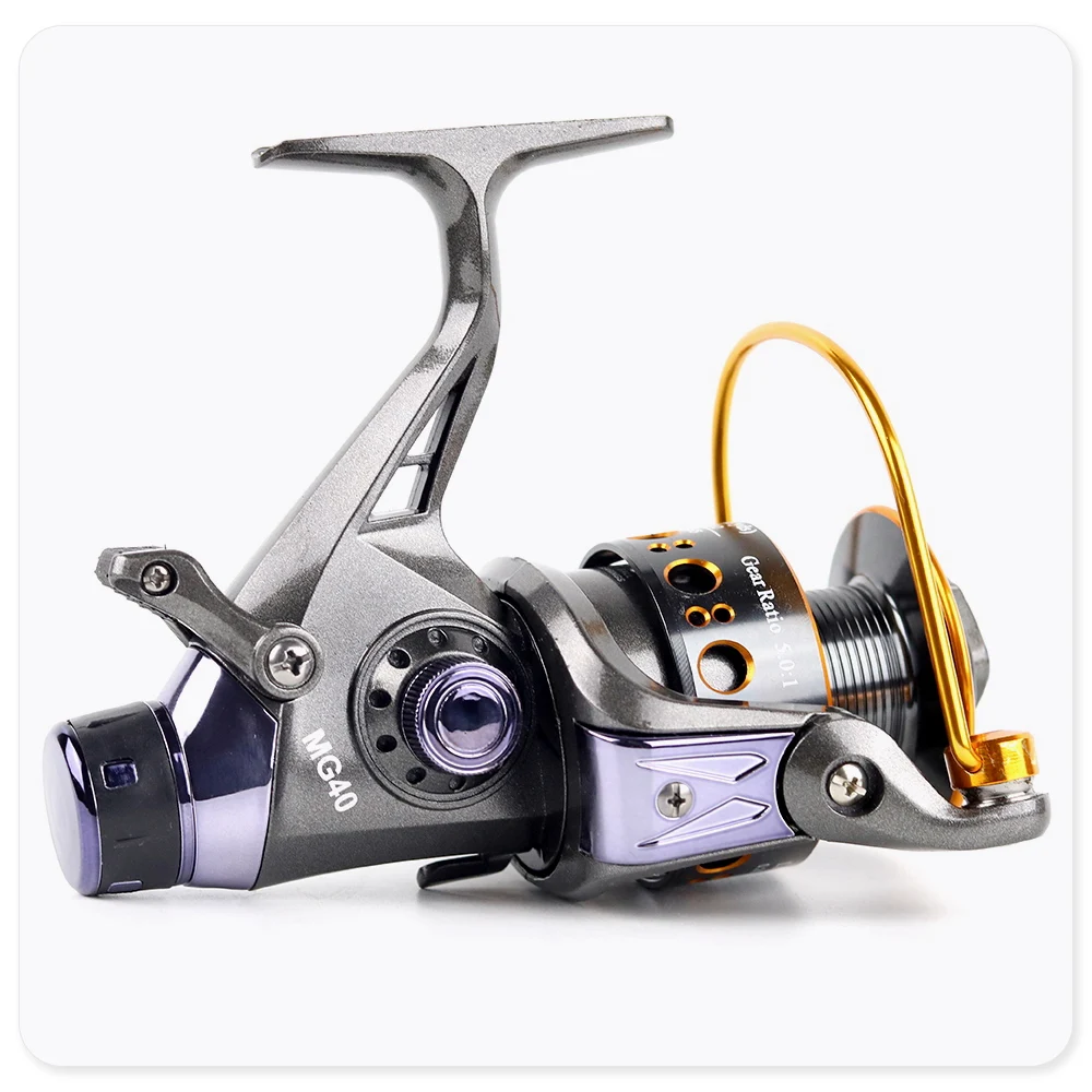 

2020 Fishing Reel Double Front and rear Brake Design Metal Speed ratio 5.0:1 Carp Feeder Spinning wheel MG Yumoshi