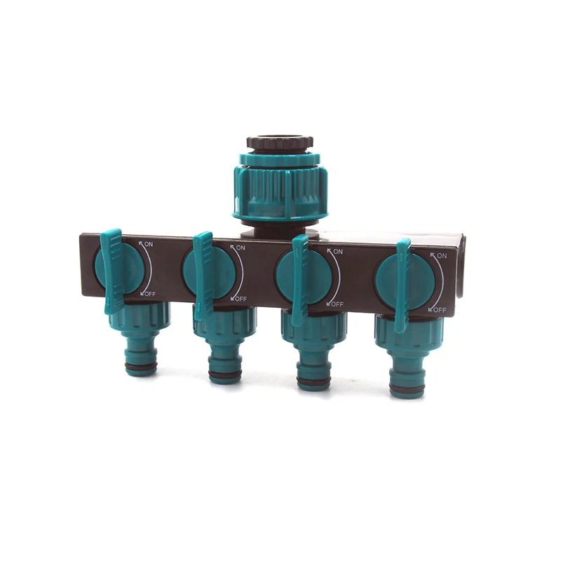 Разветвитель шланга эргономичный 4 сторонний Женский Разъем для резьбы прочный