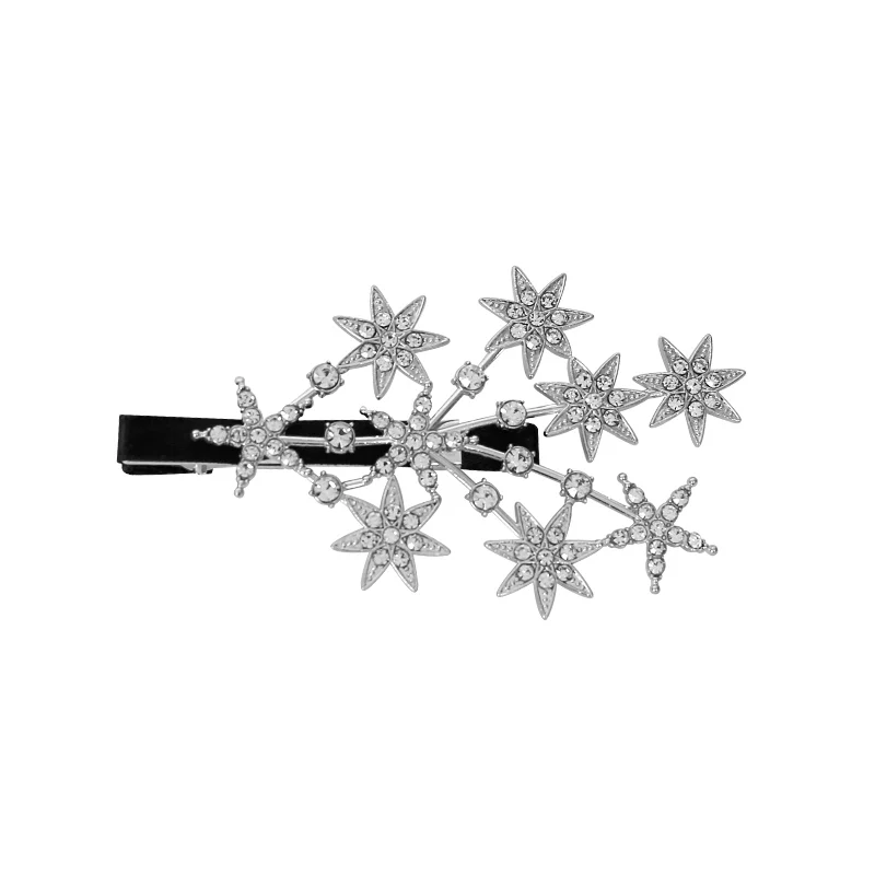 

Starry Rhinestone Barrettes Female Online Influencer New Korean High-End Side Hairpin Fringe Clip Head Accessories
