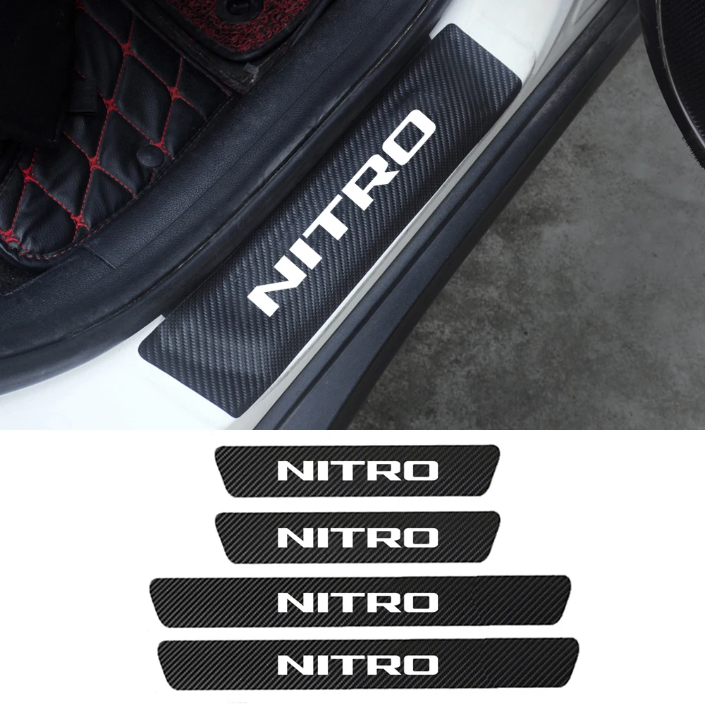 

4pcs PU Leather Car Door Sill Protector Stickers For Dodge RAM 1500 Charger Challenger Journey Nitro Durango Caliber Accessories