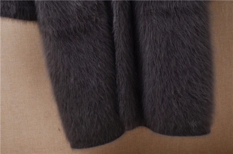 Женская осенне-зимняя одежда Пушистый Плюшевый норковый кашемировый вязаный