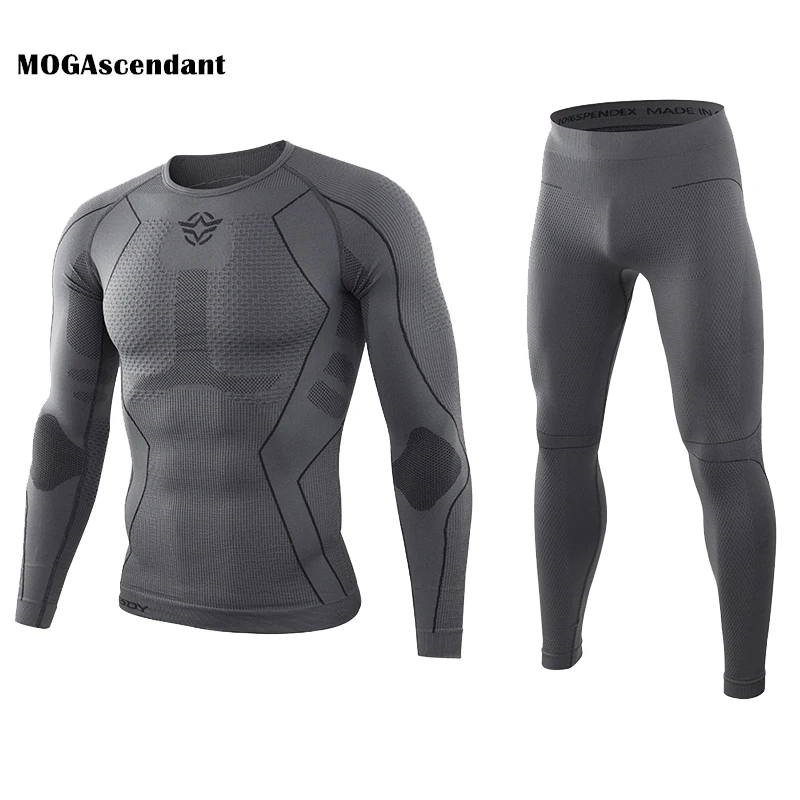 

Функциональное нижнее белье для мужчин, зимние спортивные тренировочные фитнесы, теплые дышащие кальсоны Termico, Осенние комплекты термобелья