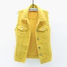 Женский джинсовый жилет, модный жилет без рукавов, новинка 2021, весна-осень, жилет, джинсовое пальто, женская короткая верхняя одежда, куртки, топы