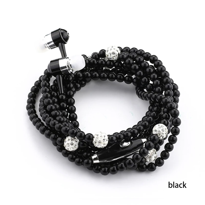 Новые 8 видов цветов розовые жемчужные ожерелья для девочек наушники с