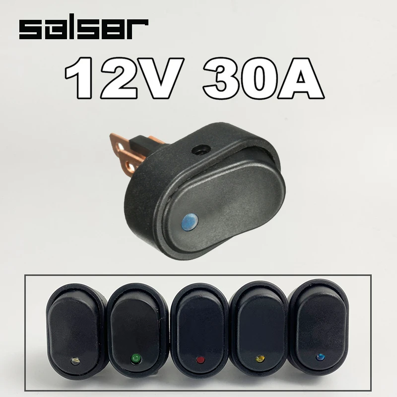 ASW 20D 30A 12VDC автомобиль Лодка Авто Кнопка ВКЛ/ВЫКЛ с точечный светодиодный