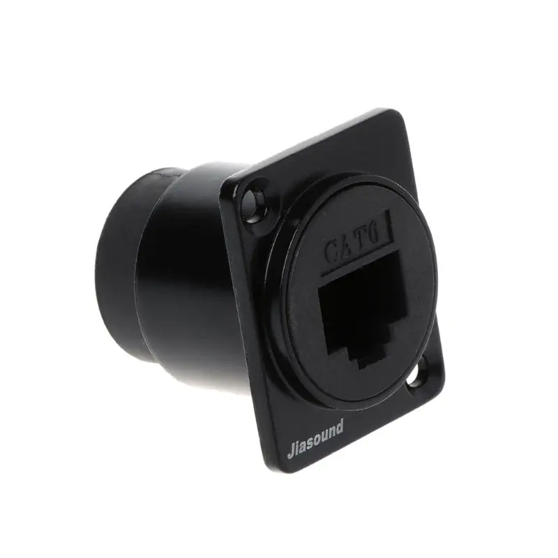 

D-type Module RJ45 Socket Cable Female Signal Connector Cat6 Panel Mount Network Ethernet Extension Interface Adapter