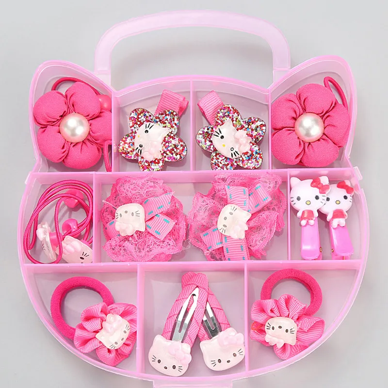 Rose red flower 12-15 шт./кор. весь набор Минни Маус hello kitty заколки для волос Детские бантики для волос заколки для волос аксессуары - Цвет: Rose red flower