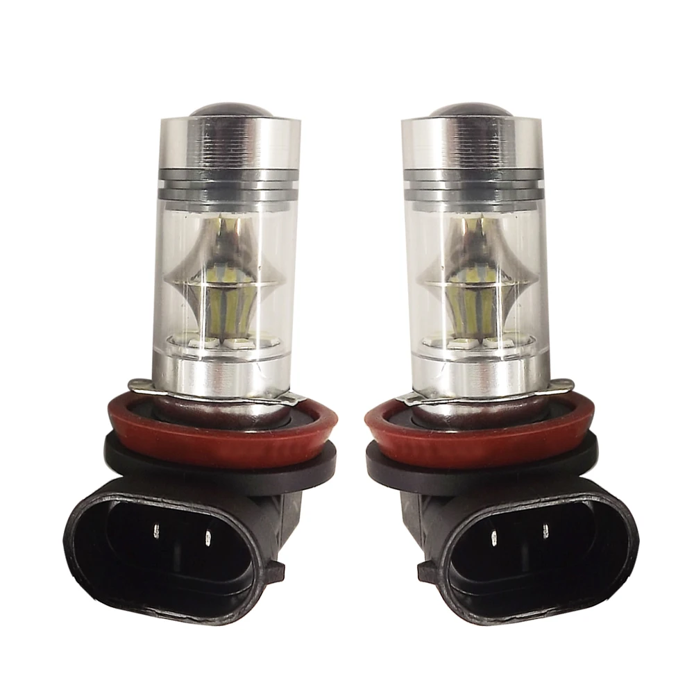 Светодиодные противотуманные фары высокой мощности 2 шт. H8 H11 H16 8000K холодный синий