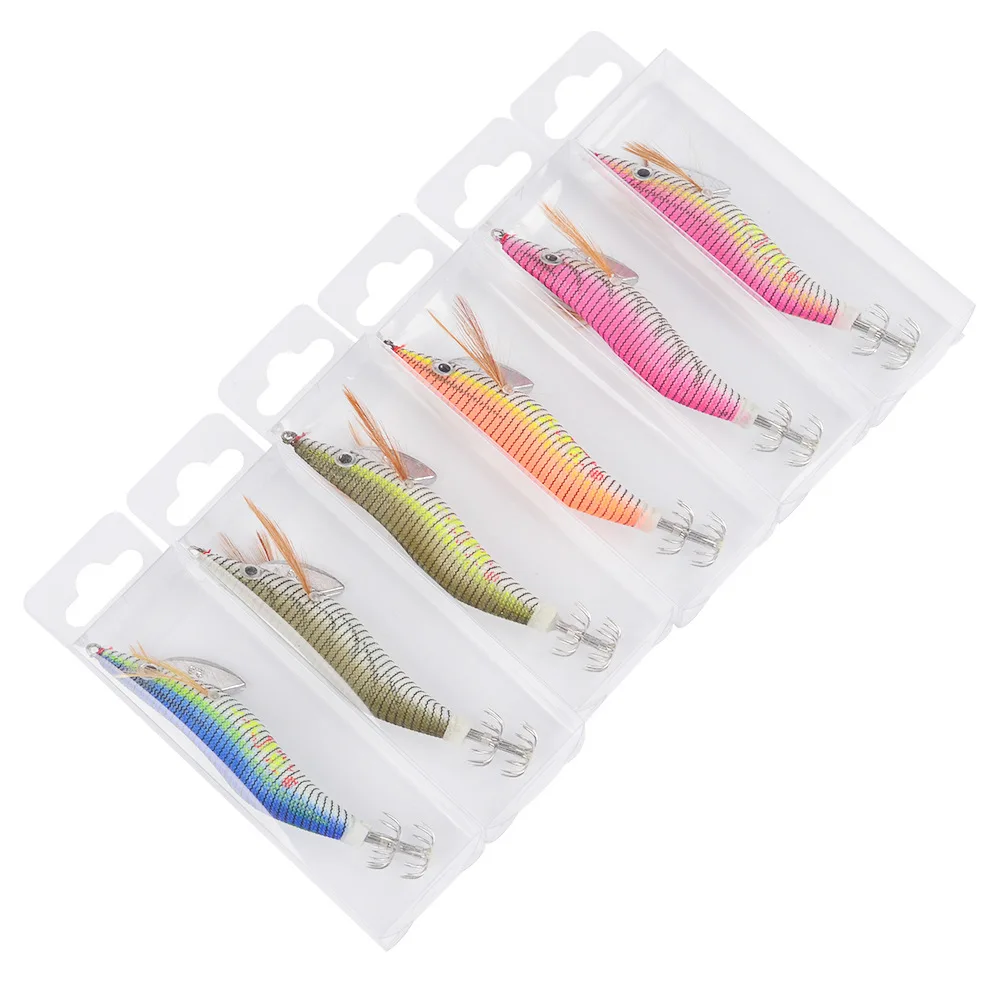 6 шт. светящаяся креветка жесткая искусственная приманка 2 5 #11g осьминог крючок