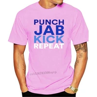 new men t shirt punch jab kick repeat boxing exercise t shirt women tshirt