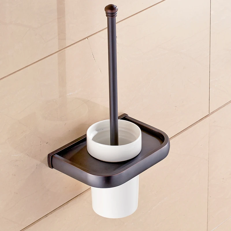 Toilet Brush Holder Набор оборудования для ванной комнаты, бронзовый держатель для зубной щетки, Держатель для полотенца, аксессуары для ванной комнаты - Цвет: Toilet Brush Holder