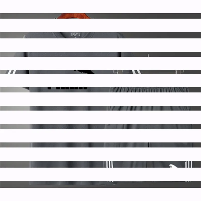 

Men's sports suit printed casual suit o-neck breathable T-shirt + sports shorts men's running suit new fashion fitness suit