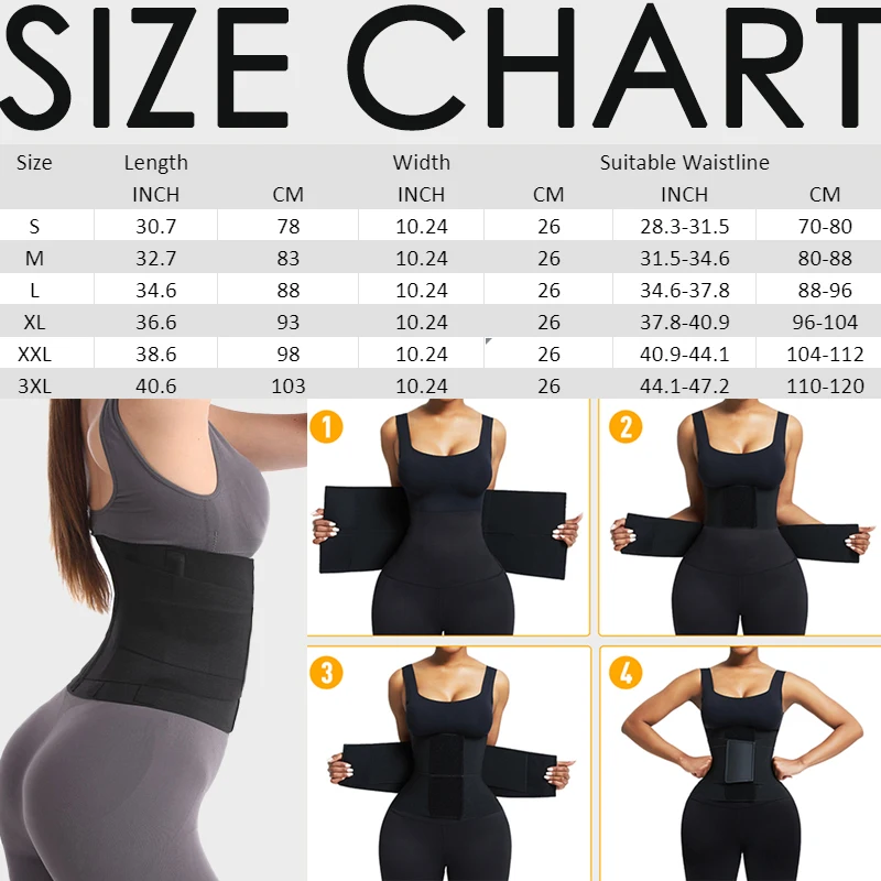 Women Waist Trainer Belt Tummy Control Workout Waist Trimmer Slimming Belly Band Shaper Slimming Body Shaper Back Support Faja