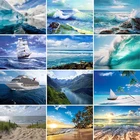 GATYZTORY полностью Квадратный бриллиант, 5D картина волны декорации Алмазная вышивка мечети картина Стразы Алмазная мозаика настенная Дек