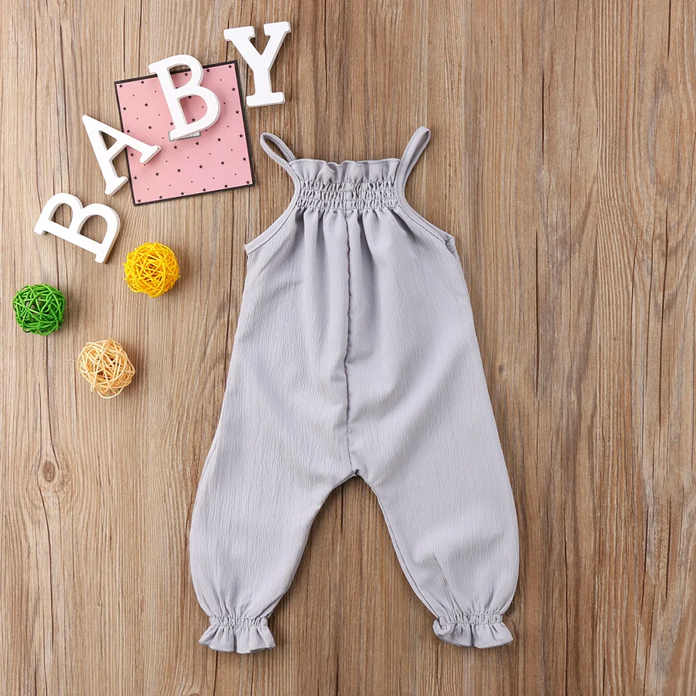 2019 новая весенняя Милая одежда для маленьких девочек комбинезон на лямках