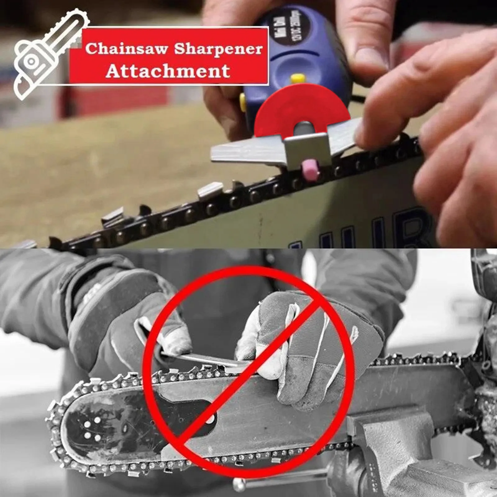 

Chainsaw Sharpening Attachment Rotary Tool Chain Saw Sharpener Attachment Chainsaw Sharpener Guide Drill Adapter Head Ruler GQ