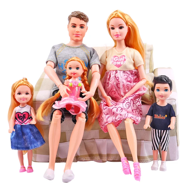 Kieka-bonecas do bebê, acessórios recém-nascidos, mamãe, mamãe, pai, ken,  jogo Barbie, Natal, presente de aniversário - AliExpress