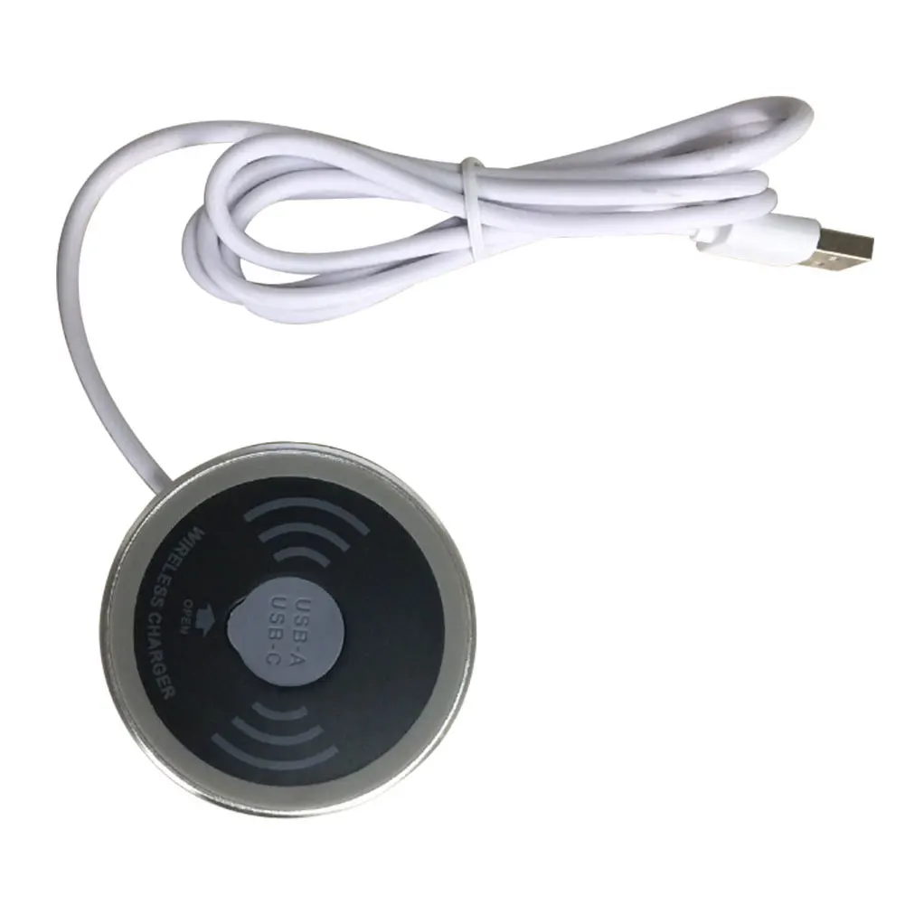 

Wireless Charger Built In Desktop 15W Quick Charging Station With USB Port Waterproof Phone Holder Pad Fast Charging Station