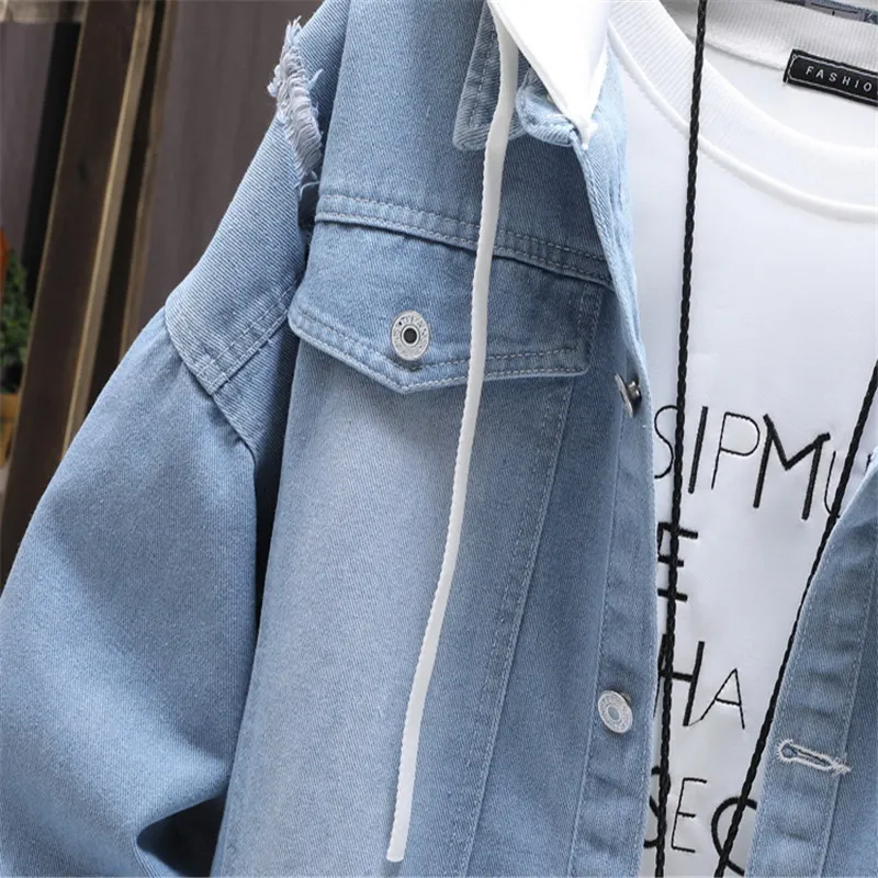 

2020 New Mens Denim Jacket Outwear Coats Male Hooded Jean Jackets Man Vintage Casual Jackets Streetwear Outerwear Plus Size 3XL