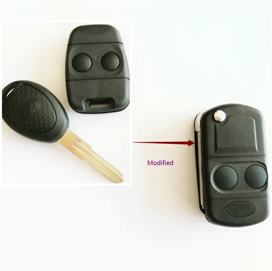 Откидной складной чехол для ключа с 2 кнопками Land Rover Freelander MK1 TD4 TD5 брелка|key shell