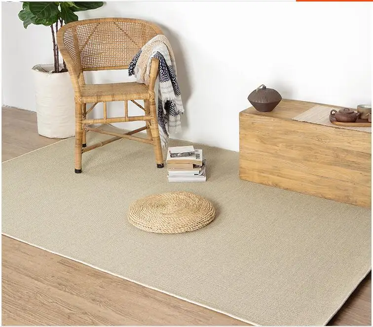 Сизальских канатов ковер гостиная Чай стол татами коврик под дверь спальни