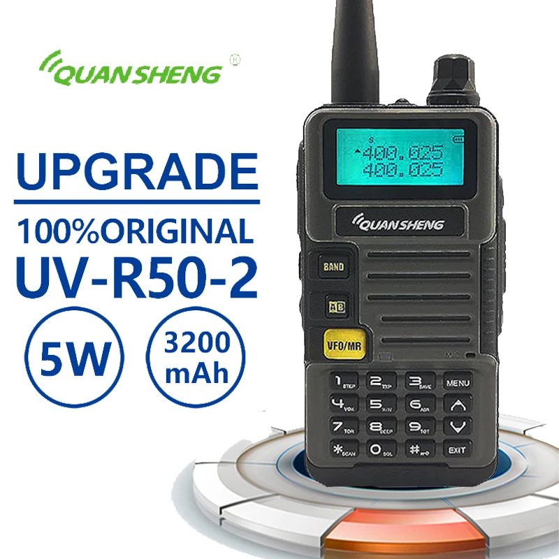 Новый Quansheng UV R50 2 обновление мобильного иди и болтай Walkie Talkie “иди 5 Вт 128CH VHF 144 148