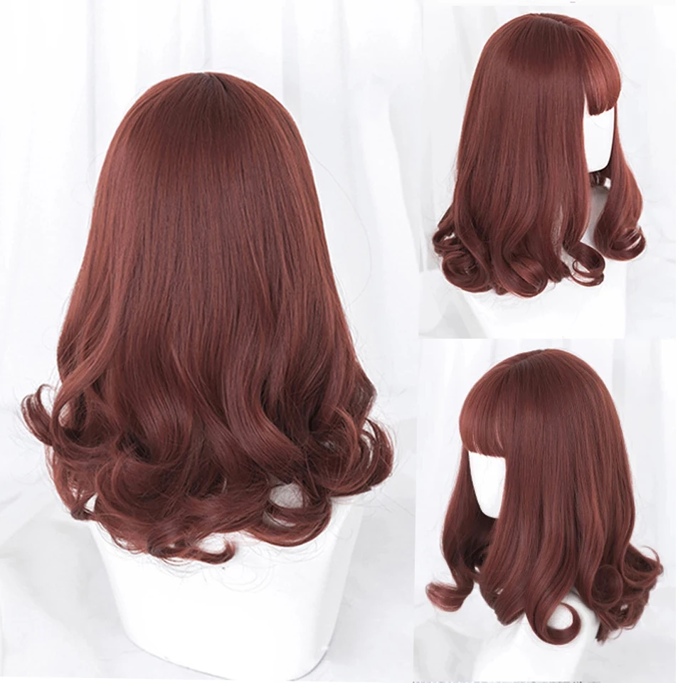 Женские синтетические парики AILIADE короткие красные с натуральными вьющимися