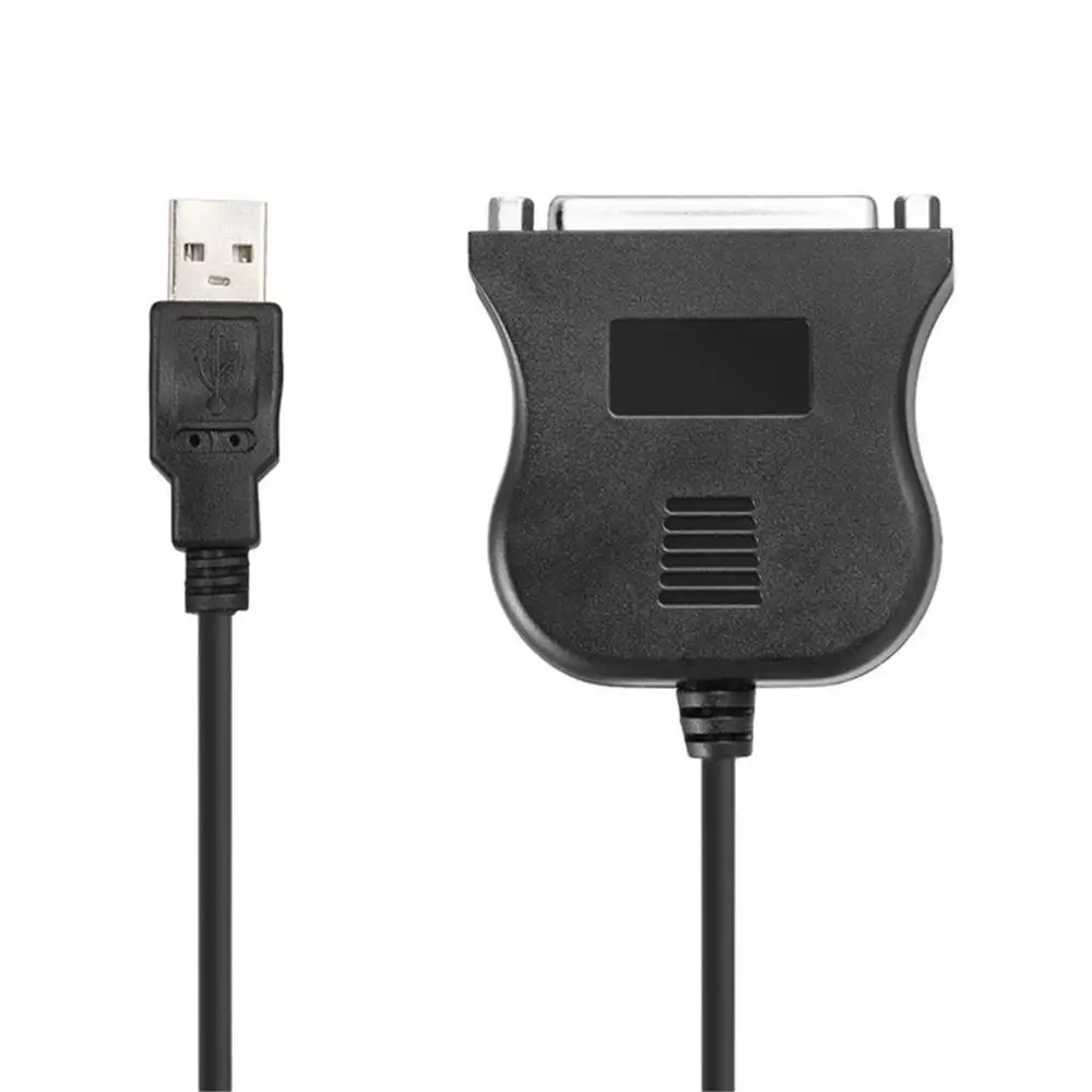Черный двунаправленный параллельный интерфейс связи с USB на 25 контактный DB25