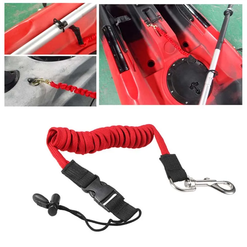 

Elastic Kayak Canoe Paddle Leash Surfboard Surf Leash Safety Rope Leash Rowing Boats Lanyard Fishing Rod Kayak Accessories