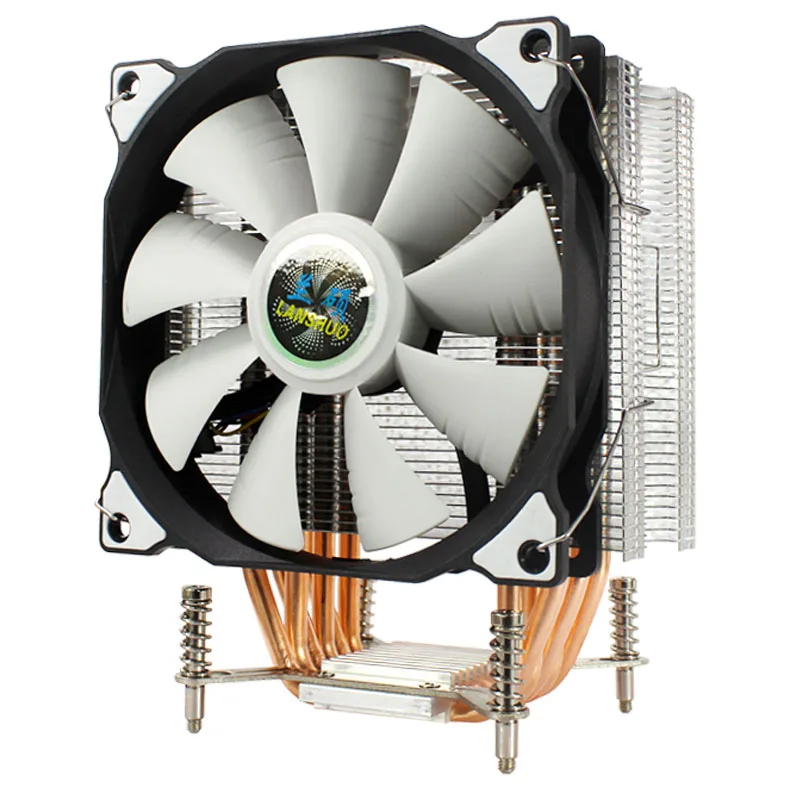 LANSHUO CPU бесшумный одиночный вентилятор 6 тепловых труб 4 проводных ligent контроль