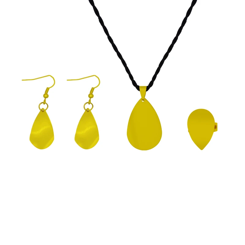 Золотой женский набор ожерелье серьги кольцо Дубай Аравийский полуостров