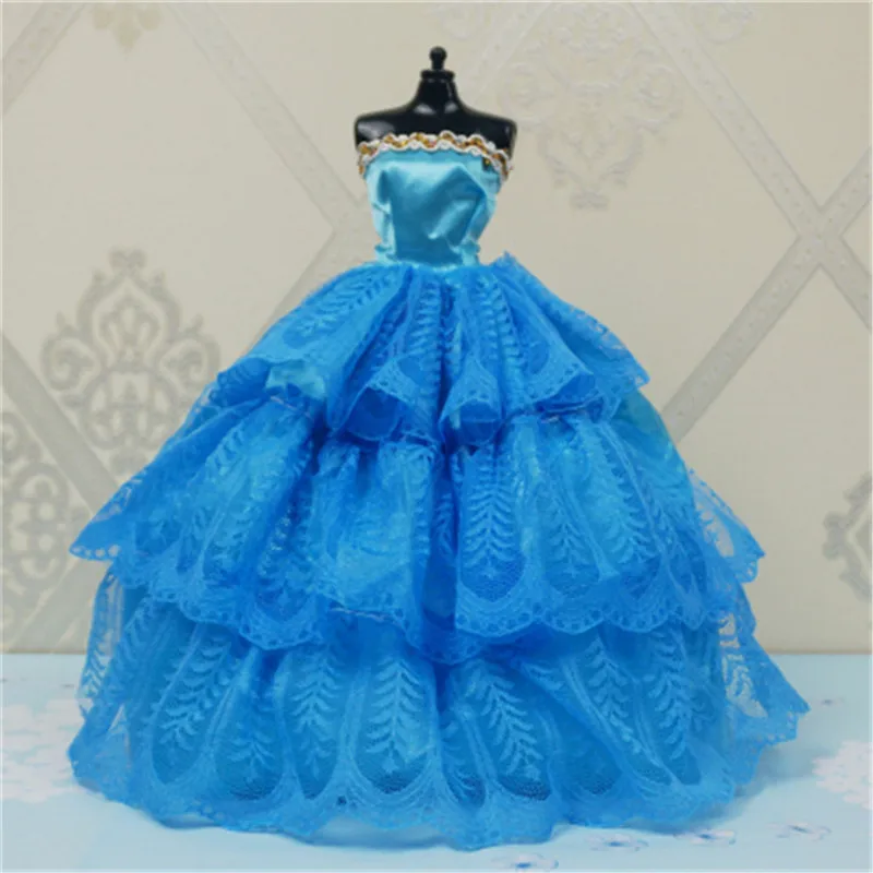 

Christmas Gift Handmade Princess Wedding Party Dress Clothes Gown For Dolls Gift