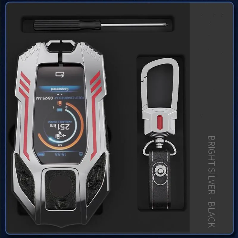 

New LED Smart Display Car Key Case Cover for BMW 1 3 5 7 Series X1 X3 X5 X6 X7 F30 G20 F34 f31 G30 G01 F15 G05 I3 M4 Fob Key Bag