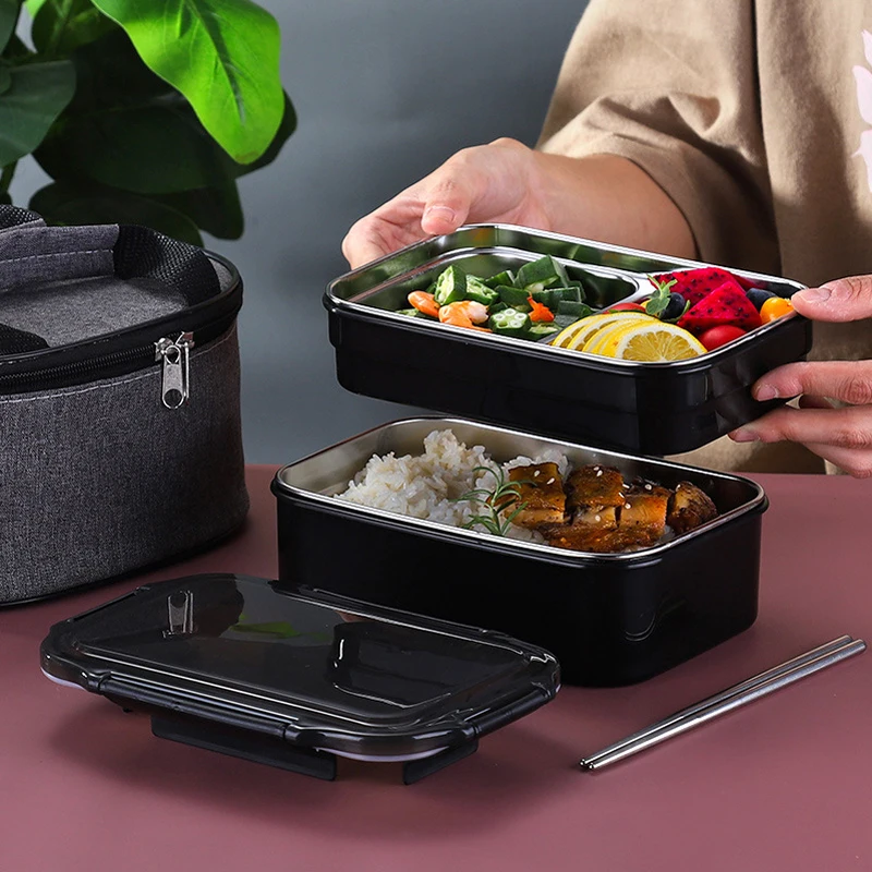 

4-уровневый термальный Ланч-бокс из нержавеющей стали Bento, Портативный Ланч-бокс