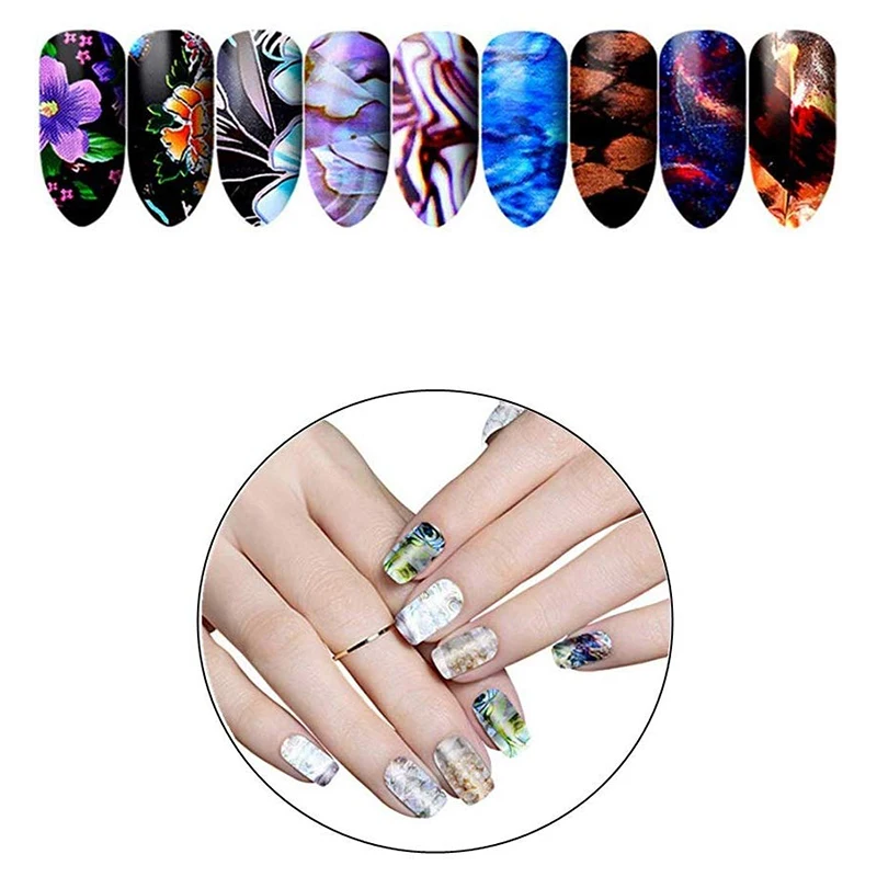 10 шт переводная наклейка из фольги для ногтей голографическое искусство