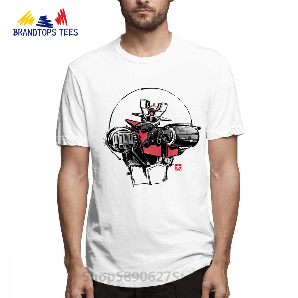 Японская футболка Kanji Anime Mazinger Z Мужская Infinity одежда для воина крутая Классическая