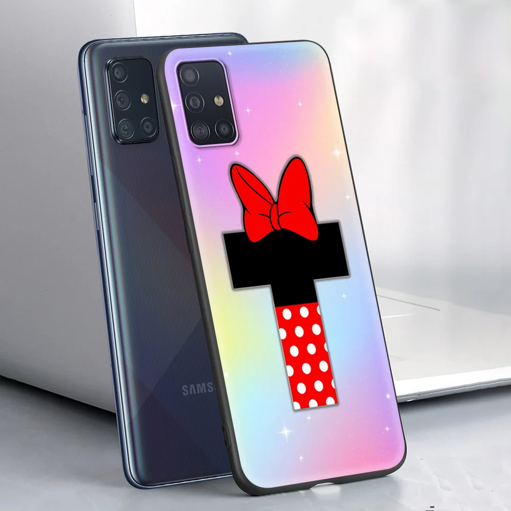 

Custom Name Letter Monogram Luxury Soft Case for Samsung Galaxy A21S A51 A71 A12 A02S A21 EU A32 A52 A72 5G A41 A31 Phone Coque