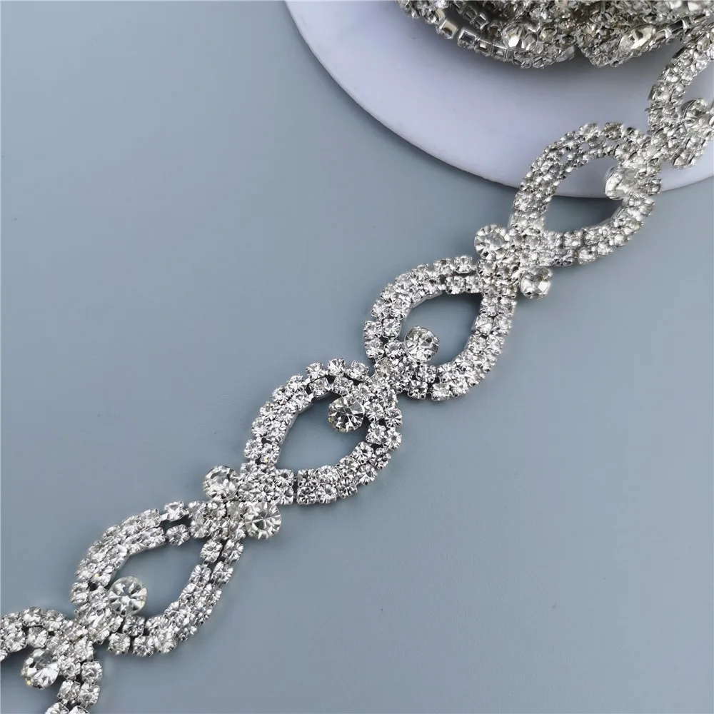 Цепочка для украшения Стразы с кристаллами 1 метр | Дом и сад