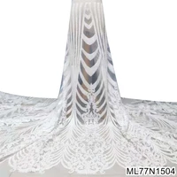 white african lace fabric 2021 latest sequin lace fabric french tulle lace fabric high quality lace for wedding ml77n15