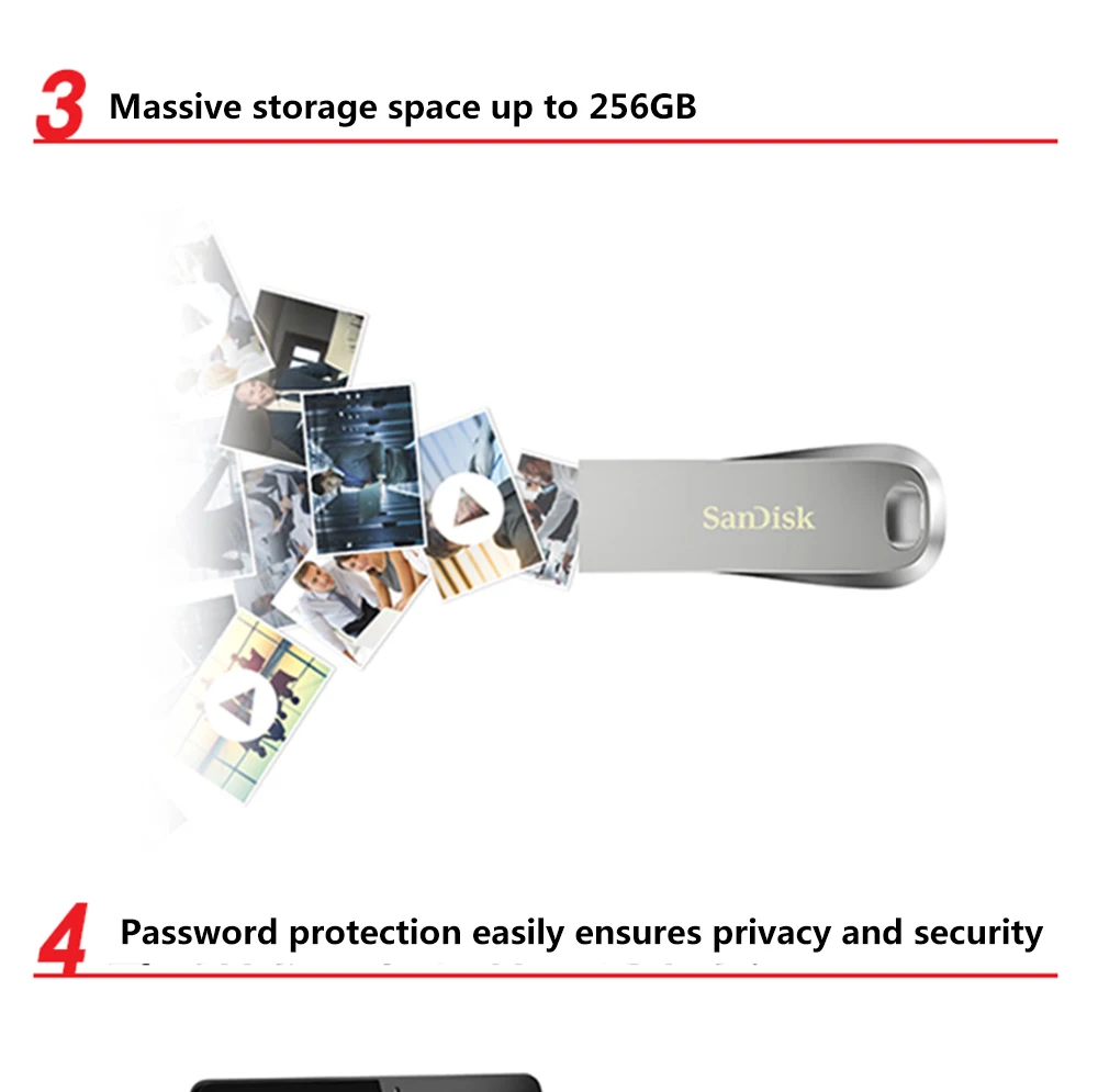 Флеш-накопитель USB SanDisk 32 ГБ, USB3.1, флеш-накопитель 16 ГБ, 64 ГБ, 128 ГБ, CZ74, 150 Мб/с, флеш-накопитель, USB флешка для ноутбука