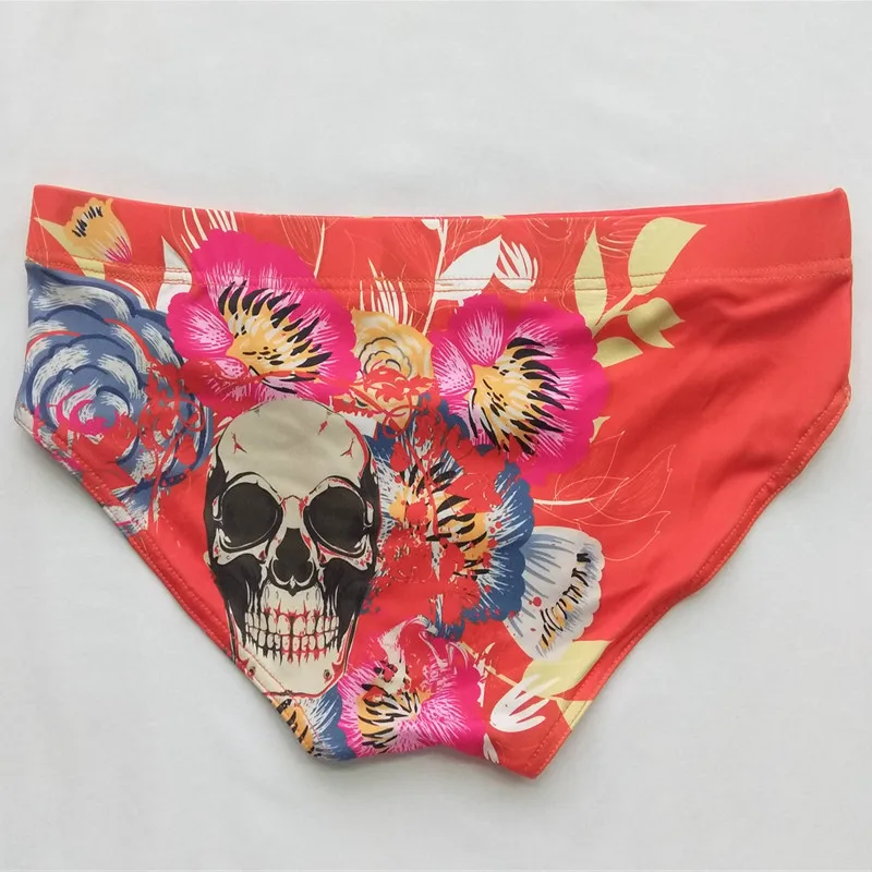 Пуш-ап печать мужские купальники с низкой талией купальный костюм