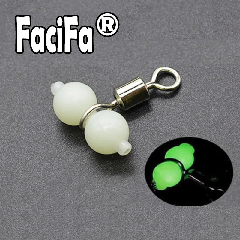 20 шт. светящийся подшипник соединительный Вертлюг для рыбалки роликовый бочонок