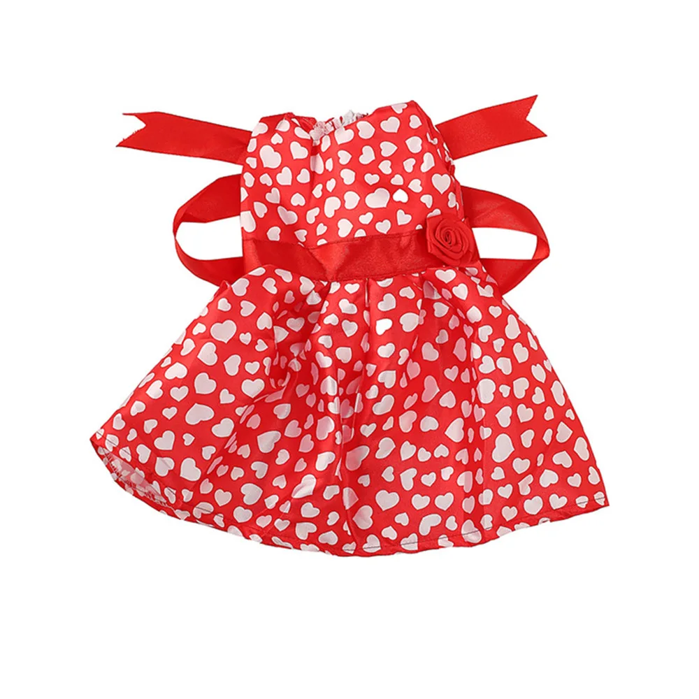 

classic White Dots Red Dress for 18" American Girl BJD 43cm Reborn Baby Pajamas Doll Accessories