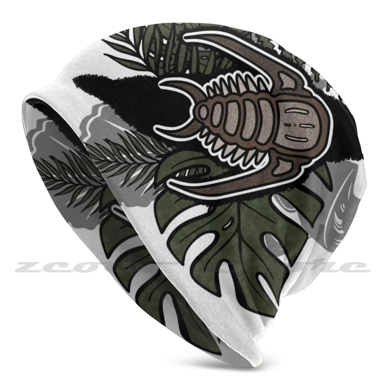 

Трикотажные головные уборы Trilobite с индивидуальным рисунком, желтая эластичная мягкая головная уборка, морские динозавры