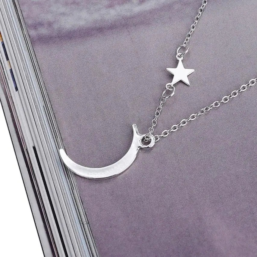 Retro Art Crescent Head Necklace Pendant Jewelry Fancinating Jewelries Choker Stylish Romantic Valentine's Gift | Украшения и