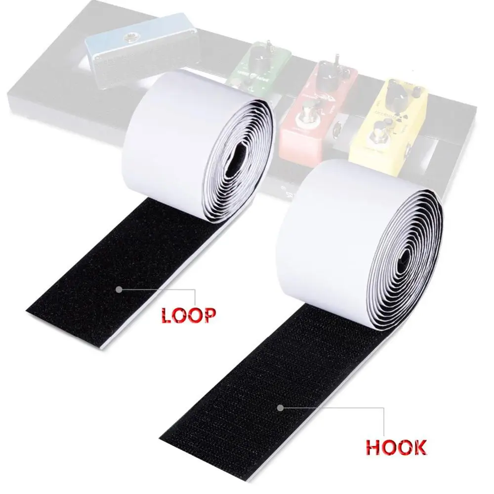 

5 Cm * 2M Gitaar Effect Pedaal Tapes pedalboard Pasta Blok Klittenband Suede + Haak Oppervlak Effect Board Accessoires