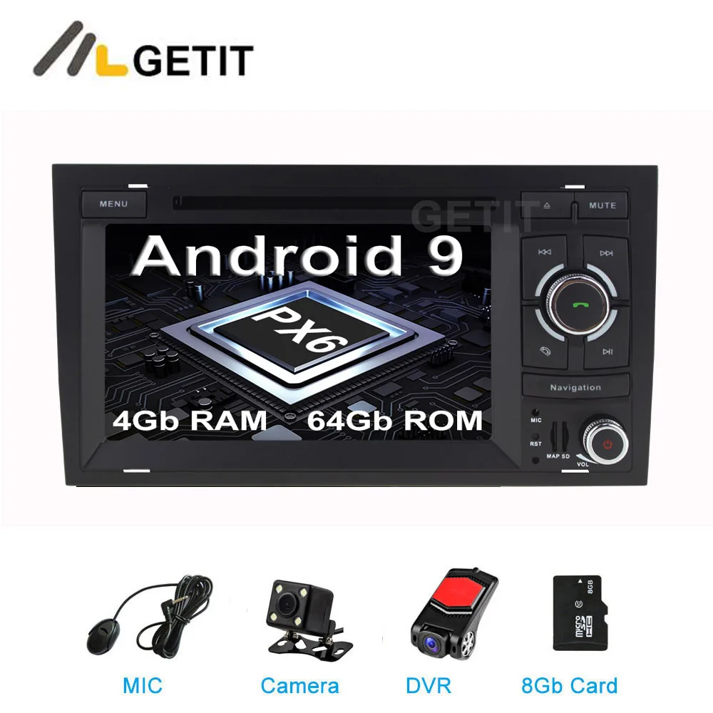 DSP 64G PX6 Android 9 автомобильный DVD плеер стерео радио gps навигации для Audi A4 B6 B7 S4 B7 B6 RS4 B7 SEAT EXEO