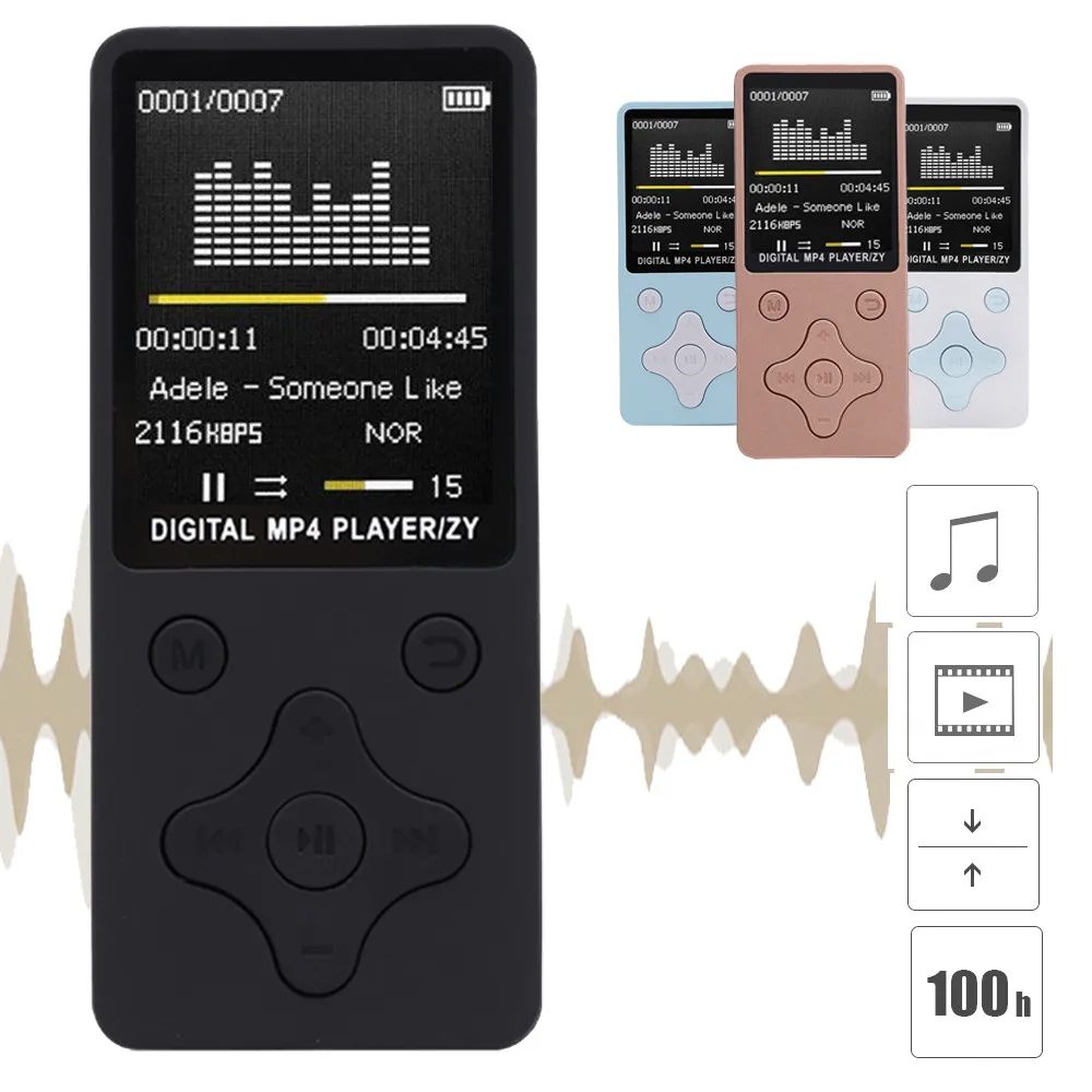 Hifi мини Mp3 музыкальный плеер Спорт Walkman Fm радио 1 8 дюймов Tft ЖК-экран поддержка 32G