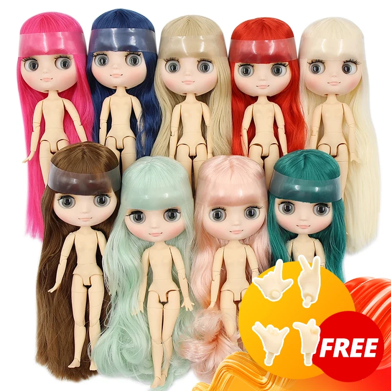DBS blyth middie кукла 1/8 игрушка матовое лицо шарнир тела кудрявые волосы прямые